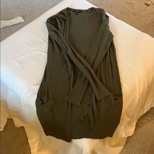 Olive cardigan.